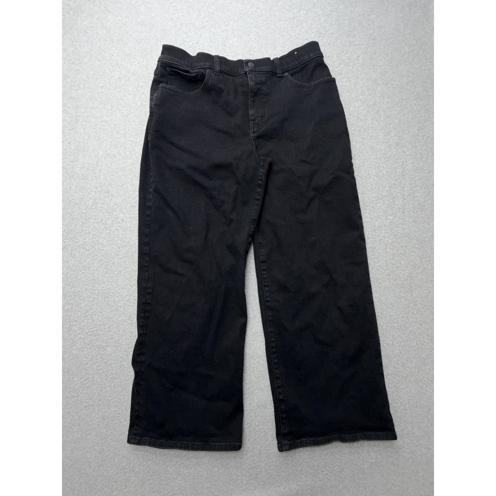 Madewell The Perfect Vintage Wide Leg Jean Womens 31P Charcoal High Rise Denim